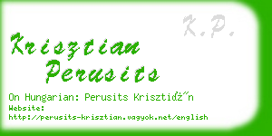 krisztian perusits business card